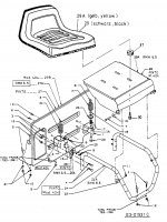 Ersatzteile MTD Rasentraktor Pinto Typ: 13B6064-600  (2003) Sitz, Sitzträger 