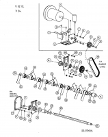 Ersatzteile Fleurelle Elektrovertikutierer V 32 EL Typ: 16AEE0A-619  (2001) Elektromotor, Messerwalze