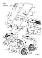 Ersatzteile MTD Elektro Vertikutierer Vertiplus 34 Typ: 16AEE0A-678  (2001) Grundgerät 