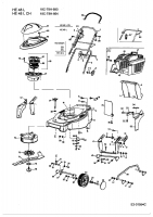 Ersatzteile Gutbrod Elektromäher HE 48 L Typ: 18C-T8H-664  (2003) Grundgerät