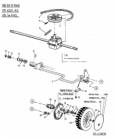 Ersatzteile Raiffeisen Motormäher mit Antrieb RB 53-5 RAS Typ: 12ASQ79U628  (2002) Getriebe, Räder