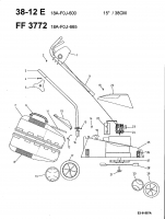 Ersatzteile MTD Elektro Rasenmäher ohne Antrieb FF 3772 Typ: 18A-F0J-665  (2002) Grundgerät 