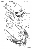 Ersatzteile Columbia Rasentraktoren T 516 NR Typ: 13BT516N597  (2003) Motorhaube 6-Style