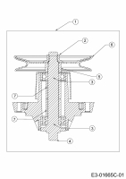 Ersatzteile MTD Rasentraktor Smart RE 125 Typ: 13HH76KE600  (2015) Messerspindel 618-0324D / 918-0324D 