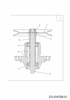 Ersatzteile Ranger Rasentraktoren Ranger 3 XL (22/105 H) Typ: 13AU993N661  (2012) Messerspindel 618-0609B