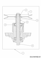 Ersatzteile MTD Rasentraktor Smart RN 145 Typ: 13HM765N600  (2014) Messerspindel 618-0609D / 918-0609D 