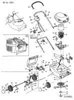 Ersatzteile Raiffeisen Elektromäher RE 46-1500 Typ: 18C-69G-628  (2006) Grundgerät