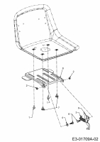 Ersatzteile MTD Rasentraktor SN 170 A Typ: 13B3508N678  (2003) Sitzträger 