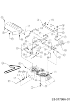 Cub Cadet Ersatzteile Motormäher mit Antrieb Wide Cut E 12AF753B603  (2004) Rahmen