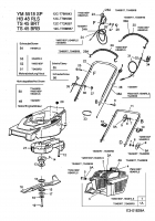 Ersatzteile Yard-Man Motormäher mit Antrieb YM 5518 SP Typ: 12C-T78K643  (2003) Grundgerät