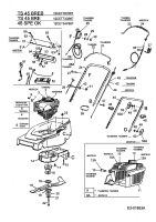 Ersatzteile Turbo Silent Motormäher mit Antrieb TS 45 BRE-B Typ: 12CET78T667  (2003) Grundgerät