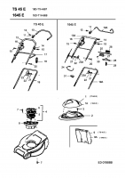 Ersatzteile Floraself Elektromäher 1645 E Typ: 18D-T1H-668  (2004) Elektromotor, Heckklappe, Holm