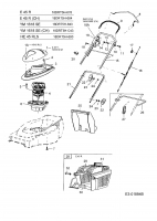 Ersatzteile MTD Elektro Rasenmäher mit Antrieb E 45 R Typ: 18DRT5H-678  (2005) Elektromotor, Grasfangkorb, Holm 