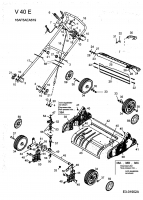 Ersatzteile Fleurelle Elektrovertikutierer V 40 E Typ: 16AF5AEA619  (2004) Holm, Räder