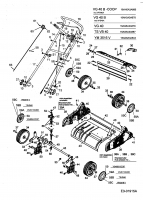 Ersatzteile Yard-Man Motorvertikutierer YM 3516 V Typ: 16AG5A3A643  (2004) Holm, Räder
