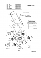 Ersatzteile MTD Benzin Rasenmäher ohne Antrieb 51 TC Typ: 11B-021C600  (2005) Grundgerät 
