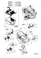 Ersatzteile Lawnflite Motormäher 385 PH Typ: 11D-T18S611  (2004) Grundgerät