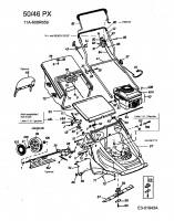 Ersatzteile New Eurostar Motormäher 50-46 PX Typ: 11A-608R659 (2004) Grundgerät