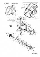 Ersatzteile Fleurelle Elektrovertikutierer V 40 E Typ: 16BF5AEA619  (2005) Fangsack, Messerwalze, Motor