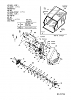 Ersatzteile Dehner Motorvertikutierer VG 40 Typ: 16BG5A3A675  (2005) Fangsack, Keilriemen, Messerwalze