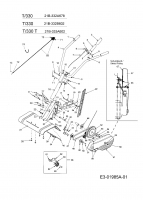 Ersatzteile MTD Motorhacke T 330/50 Typ: 21B-332B602  (2005) Holm, Antrieb 