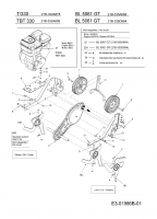 Ersatzteile MTD Motorhacke T 330/50 Typ: 21B-332A678  (2006) Hacksterne, Motor, Räder 