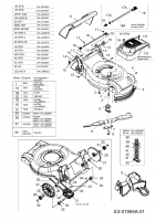 Ersatzteile MTD Benzin Rasenmäher mit Antrieb 460 SPH Typ: 12A-J28Q641  (2005) Getriebe, Messer, Motor 