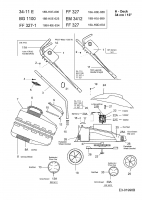 Ersatzteile MTD Elektro Rasenmäher ohne Antrieb 34-11 E Typ: 18B-H0E-600  (2006) Grundgerät 