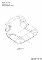 Ersatzteile MTD Rasentraktor Smart RF 125 H Typ: 13HH795F676  (2014) Sitz bis 09.02.2014 