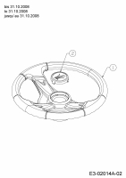 Ersatzteile Cmi Rasentraktoren 96-115 Typ: 13AH762F620  (2009) Lenkrad bis 31.10.2008
