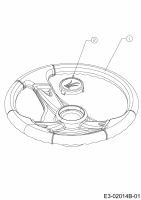 Ersatzteile Blisar Rasentraktoren GE 140 Typ: 13H2765E607  (2017) Lenkrad