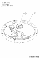 Ersatzteile Black Edition Rasentraktoren 200-107 TWIN Typ: 13CT777G615  (2013) Lenkrad bis 25.11.2012