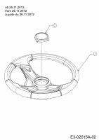 Ersatzteile Bestgreen Rasentraktoren BG 1392 RBK-13 Typ: 13AH765E655  (2013) Lenkrad ab 26.11.2012