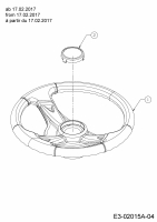 Ersatzteile Dormak Rasentraktoren TX 36 T Typ: 13HH76SE699  (2017) Lenkrad ab 17.02.2017