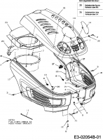 Ersatzteile Yard-Man Rasentraktoren AE 5150 Typ: 13DV504E643  (2008) Motorhaube 4-Style