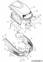 Ersatzteile Gutbrod Rasentraktoren GLX 92 RH Typ: 13DV516E690  (2008) Motorhaube 6-Style