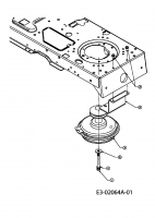 Ersatzteile MTD Rasentraktor SN 155 H Typ: 13BA518N670  (2004) Motorkeilriemenscheibe 