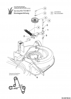 Ersatzteile MTD Rasentraktor SN 155 H Typ: 13BA518N670  (2004) Umbaukit Spannarm Keilriemen Mähwerk N 