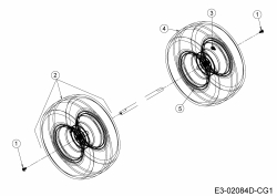 Ersatzteile Gartenland Rasentraktoren GL 13.5/92 T Typ: 13AH77KE640  (2018) Räder hinten 18x9.5