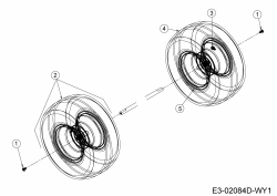 Ersatzteile WOLF-Garten Rasentraktor 92.130 T Typ: 13IH76WE650  (2018) Räder hinten 18x9.5 