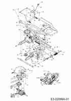 Ersatzteile MTD Rasentraktor B 12 Typ: 13D1458B600  (2004) Fahrantrieb 