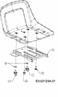Ersatzteile Yard-Man Rasentraktoren TA 4135 Typ: 13DH474A643  (2007) Sitzträger