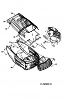 Ersatzteile MTD Rasentraktor RH 125/92 B Typ: 13DC458E600  (2004) Motorhaube 8-Style 