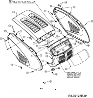 Ersatzteile Edenparc Rasentraktoren Edenparc 135/96 Typ: 13DM479F608  (2007) Motorhaube 9-Style