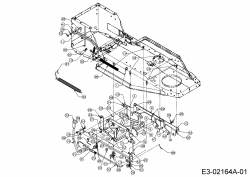 Ersatzteile MTD Rasentraktor RS 115/96 Typ: 13D1478F600  (2004) Mähwerksaushebung 