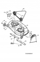Ersatzteile MTD Rasentraktor RS 115/96 Typ: 13D1470F600  (2004) Mähwerk F (38/96cm) 