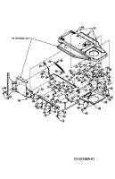 Ersatzteile MTD Rasentraktor RH 125/92 B Typ: 13DC458E600  (2004) Mähwerksaushebung 
