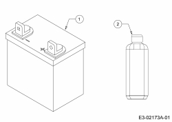 Ersatzteile Turbo Silent Rasentraktoren TS PINTO Typ: 13B6064-667  (2004) Batterie