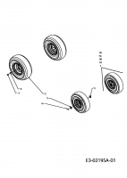 Ersatzteile MTD Rasentraktor Pinto E-Start Typ: 13B4065-678  (2005) Räder 11x4 + 13x5 