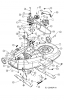 Ersatzteile Gutbrod Rasentraktoren DLX 96 SA Typ: 13AA606F690 (2004) Mähwerk F (38"/96cm)